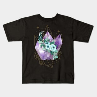 Crystal Magic Amethyst Kids T-Shirt